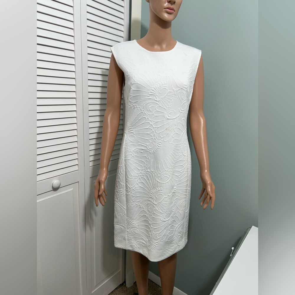 NATORI Womens White Sleeveless Above The Knee Evening Body Con Dress 10